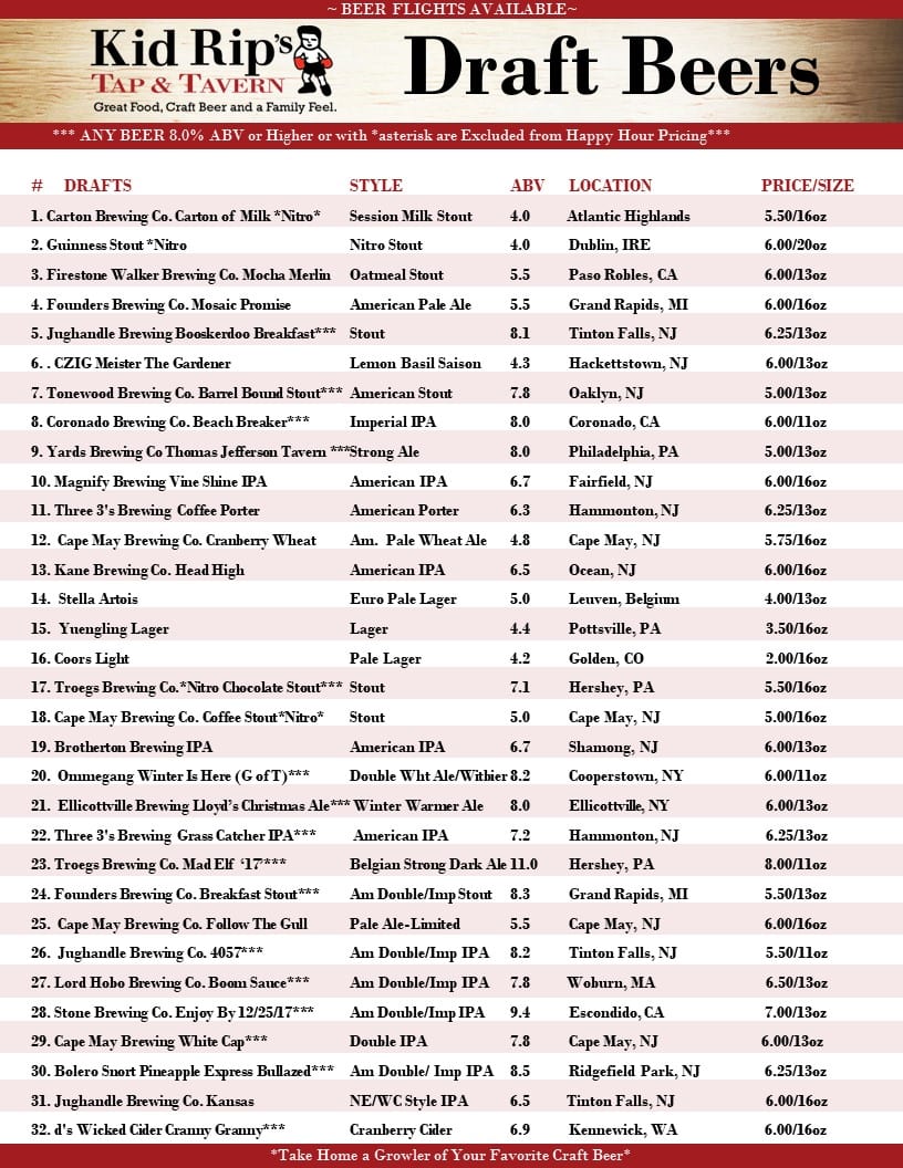 Today s Beer List lots Of New Beers On Big Strong Heavy Get 